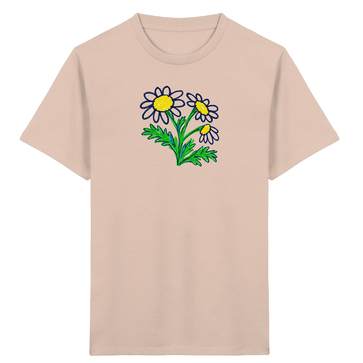Kritzel-Kamille Kinder T-Shirt - Kinder Bio T-Shirt