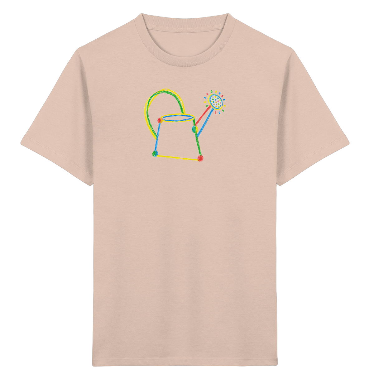 Bunte Kreide Gießkanne Kinder - Kinder Bio T-Shirt