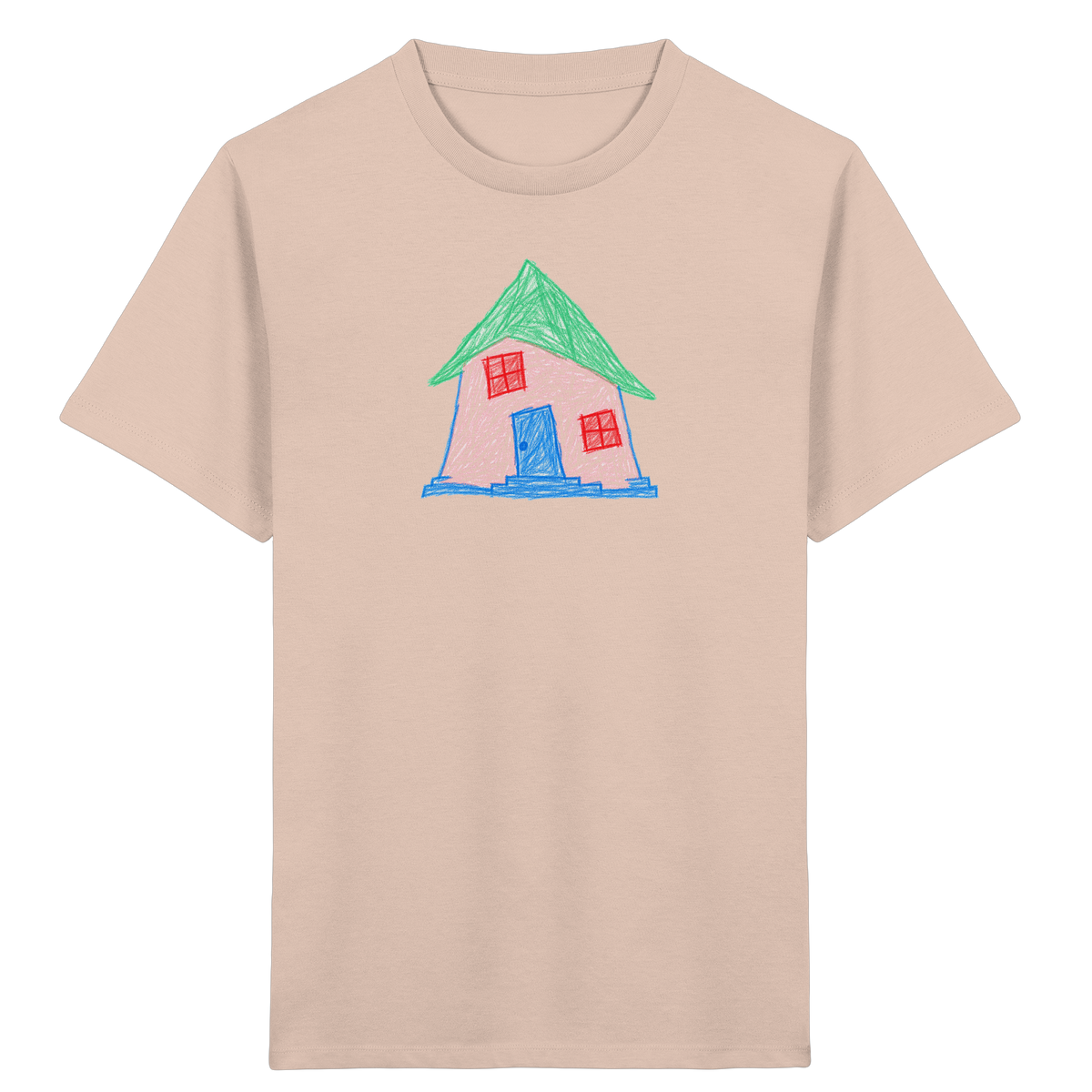 Rosa Schiefhaus Kinderzeichnung - Kinder Bio T-Shirt