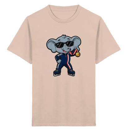 Eislaufender Elefant: Cooles T-Shirt für Kinder - Kinder Bio T-Shirt