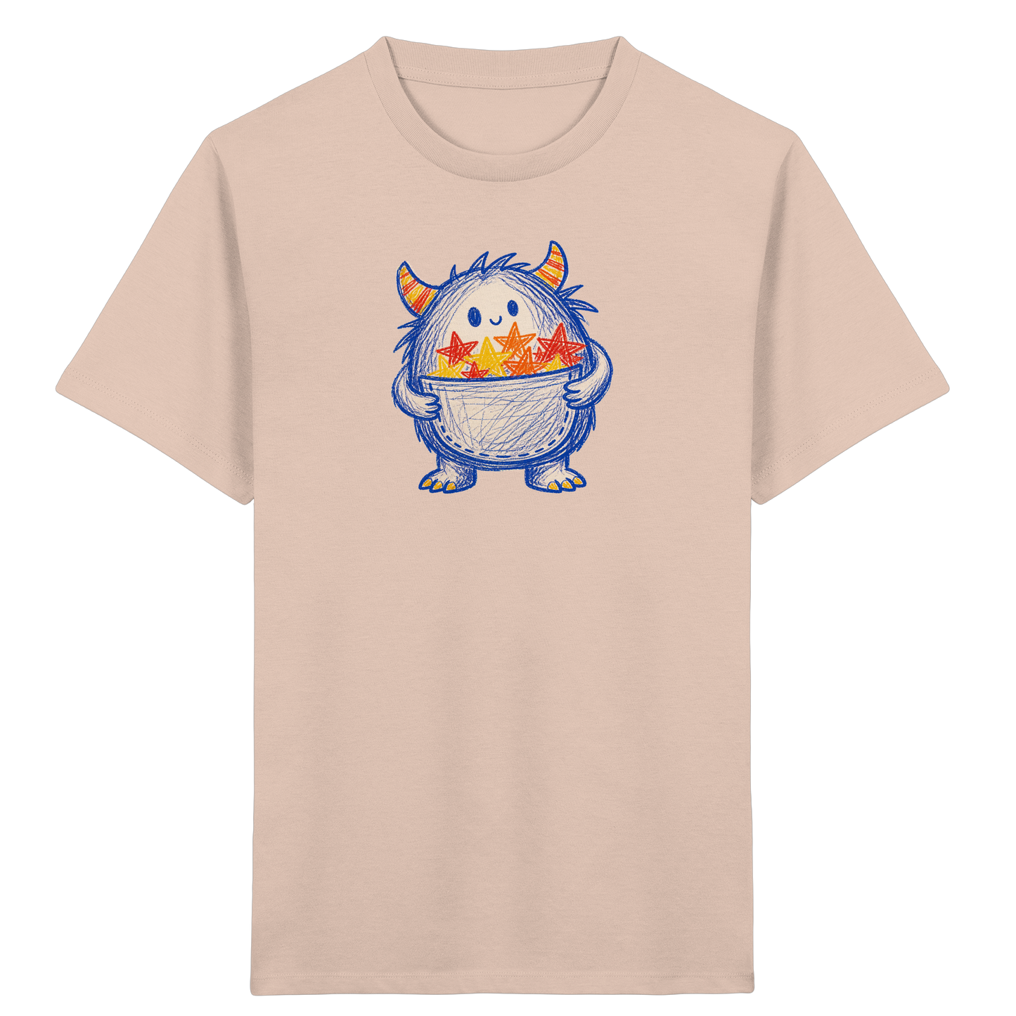 Kleines Monster mit Sternentasche - Kinder Bio T-Shirt