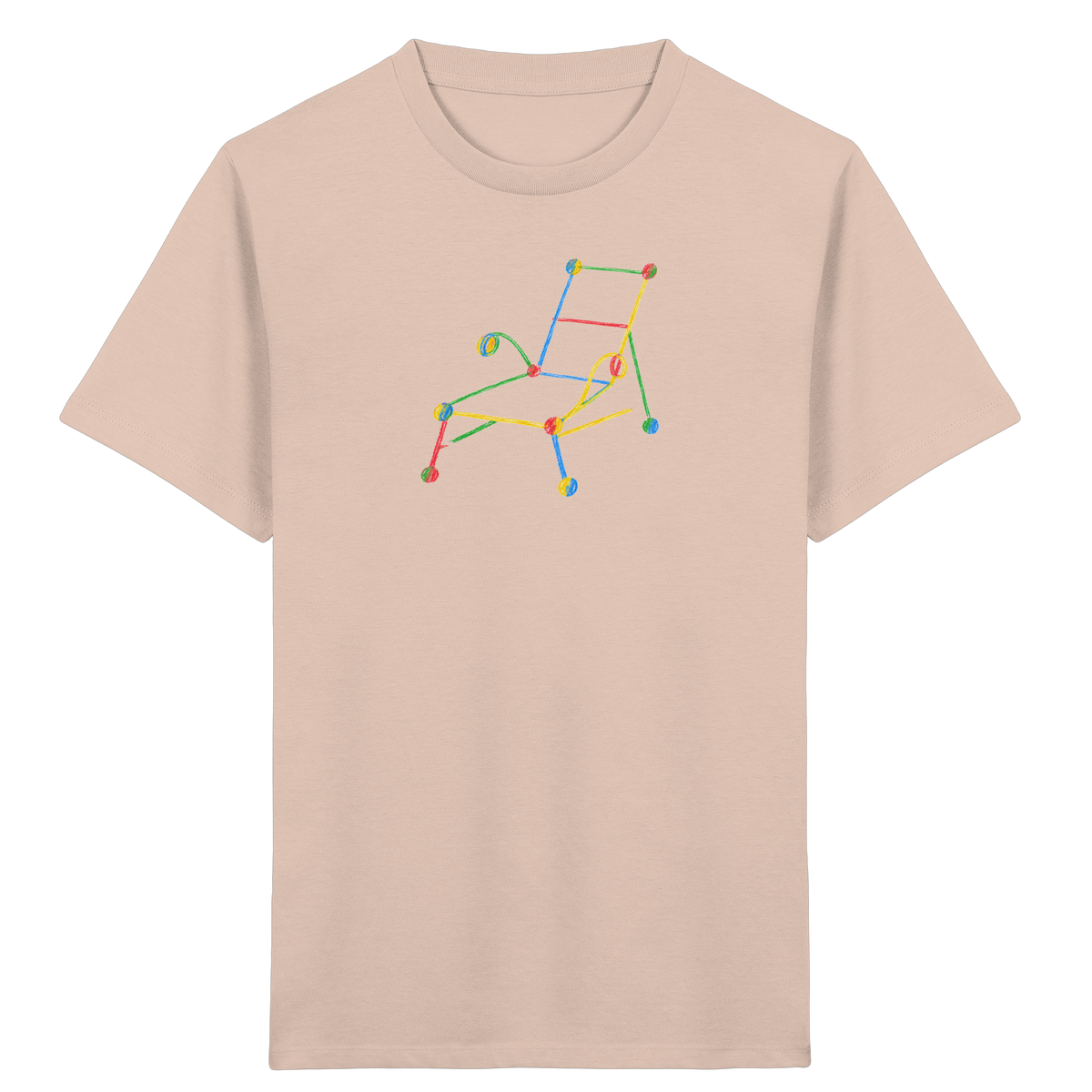 Bunte Liege mit Farbpunkten - Kinder Bio T-Shirt