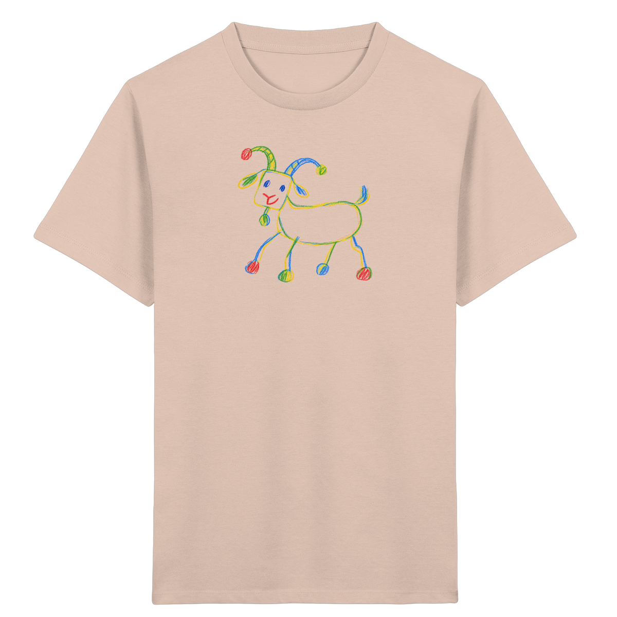 Freche Farbpunkt Ziege - Kinder Bio T-Shirt