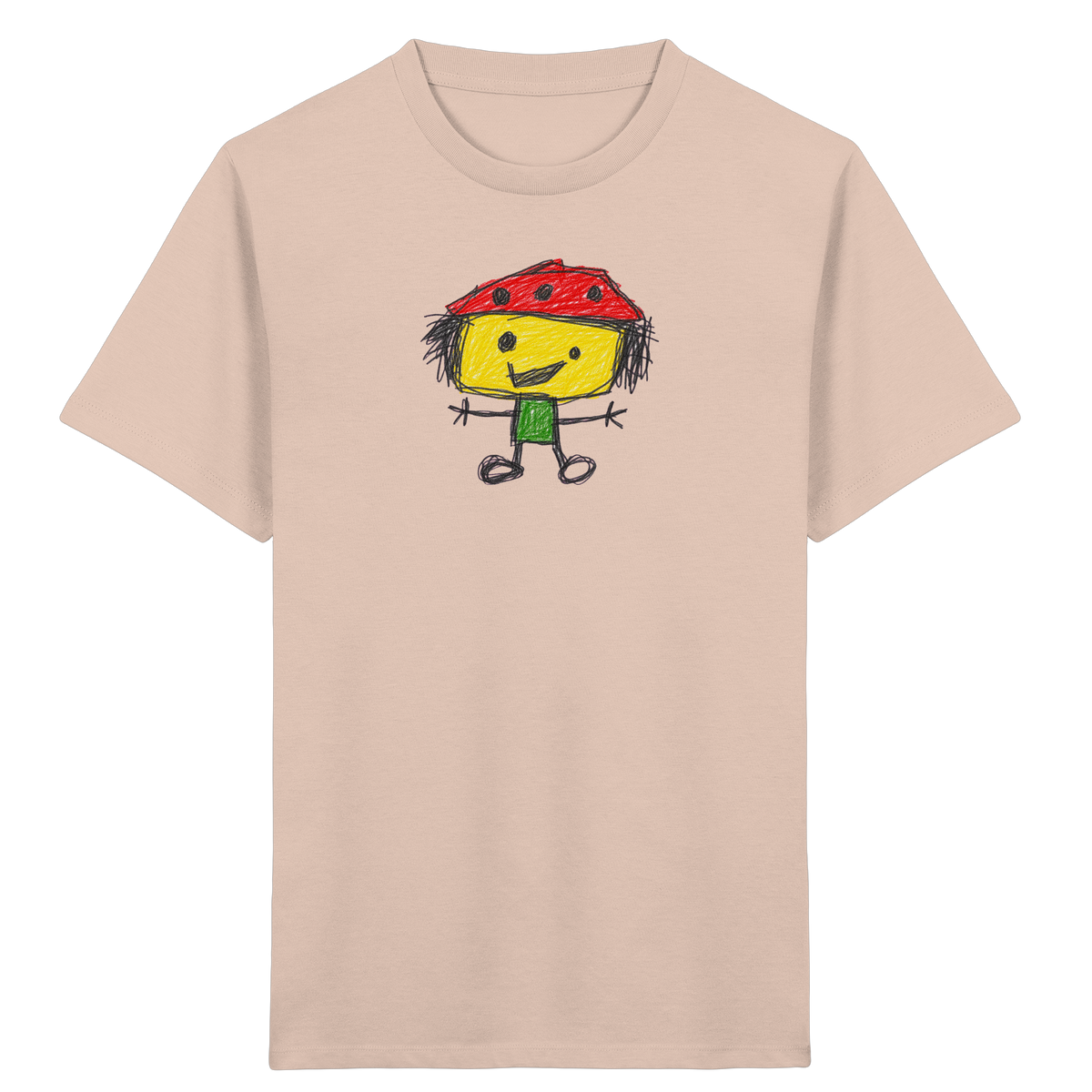 Kritzelkopf mit Tupfenhut - Kinder Bio T-Shirt