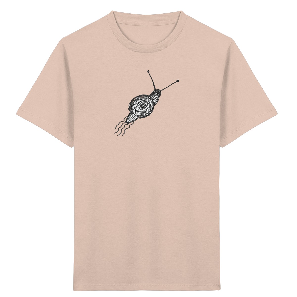 Schnecke von oben Kinderzeichnung - Kinder Bio T-Shirt