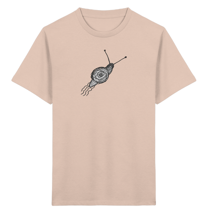 Schnecke von oben Kinderzeichnung - Kinder Bio T-Shirt