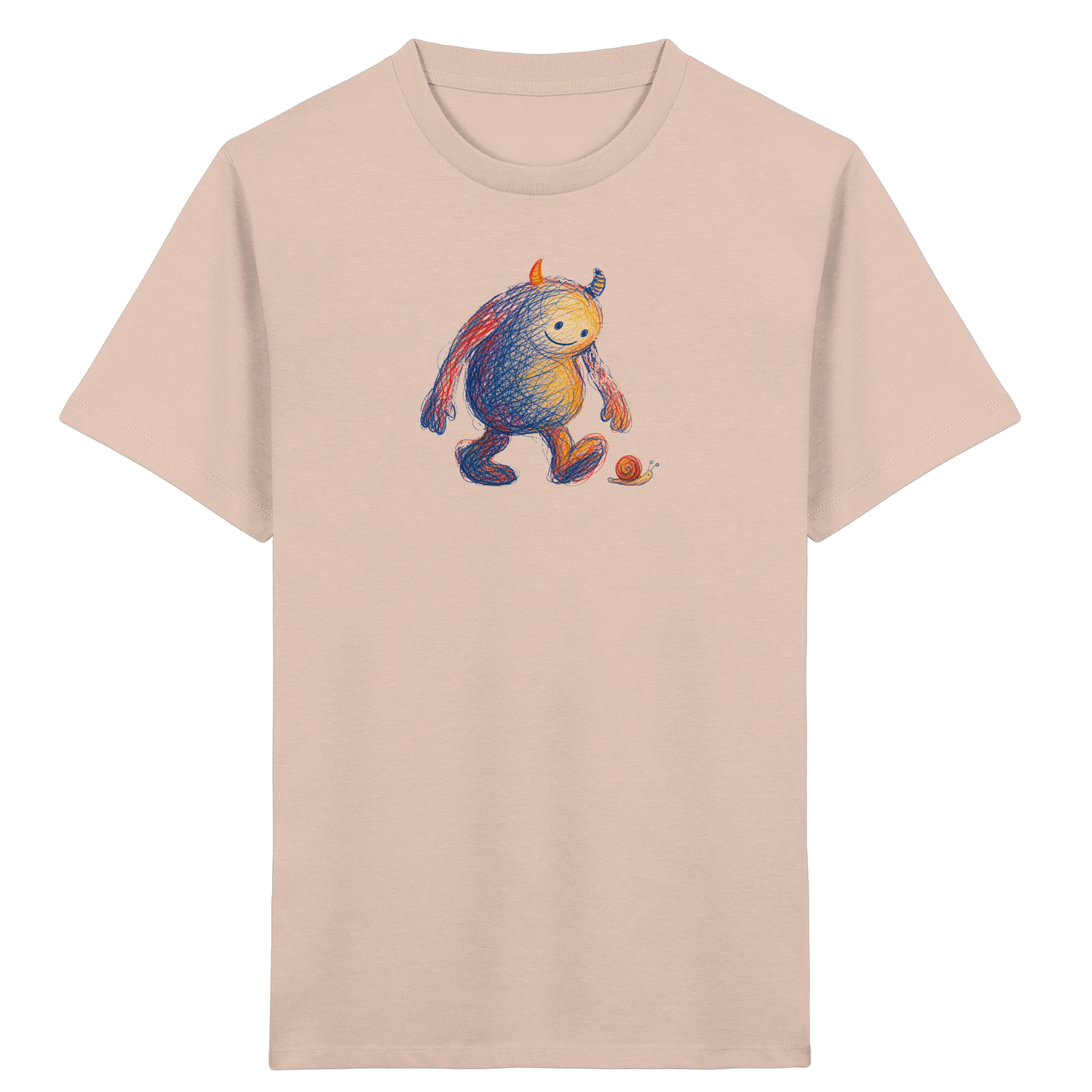 Schneckenfreund Monster Kinder T-Shirt - Kinder Bio T-Shirt
