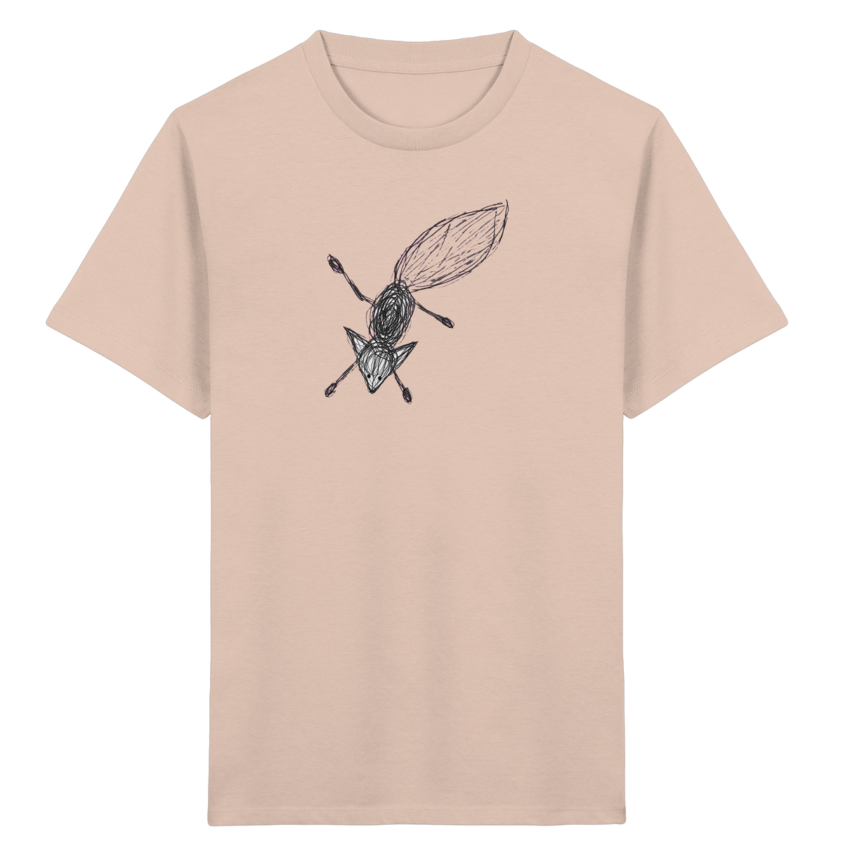 Fuchs von oben gezeichnet - Kinder Bio T-Shirt