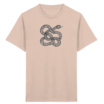 Schlange von oben gezeichnet - Kinder Bio T-Shirt