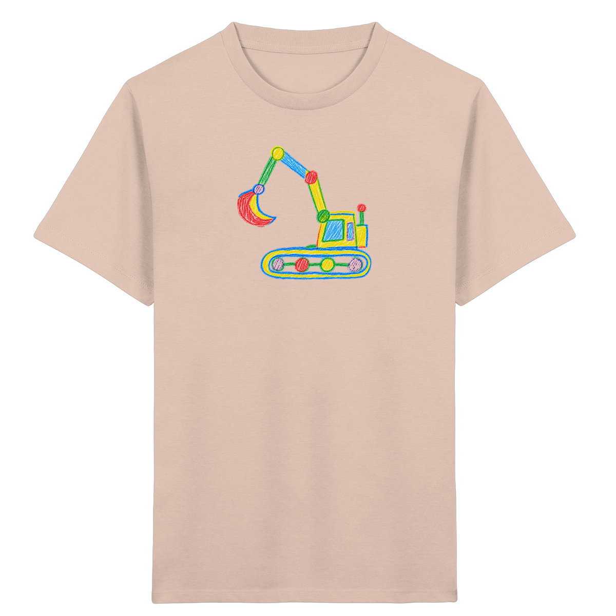 Bunter Punkt Bagger - Kinder Bio T-Shirt