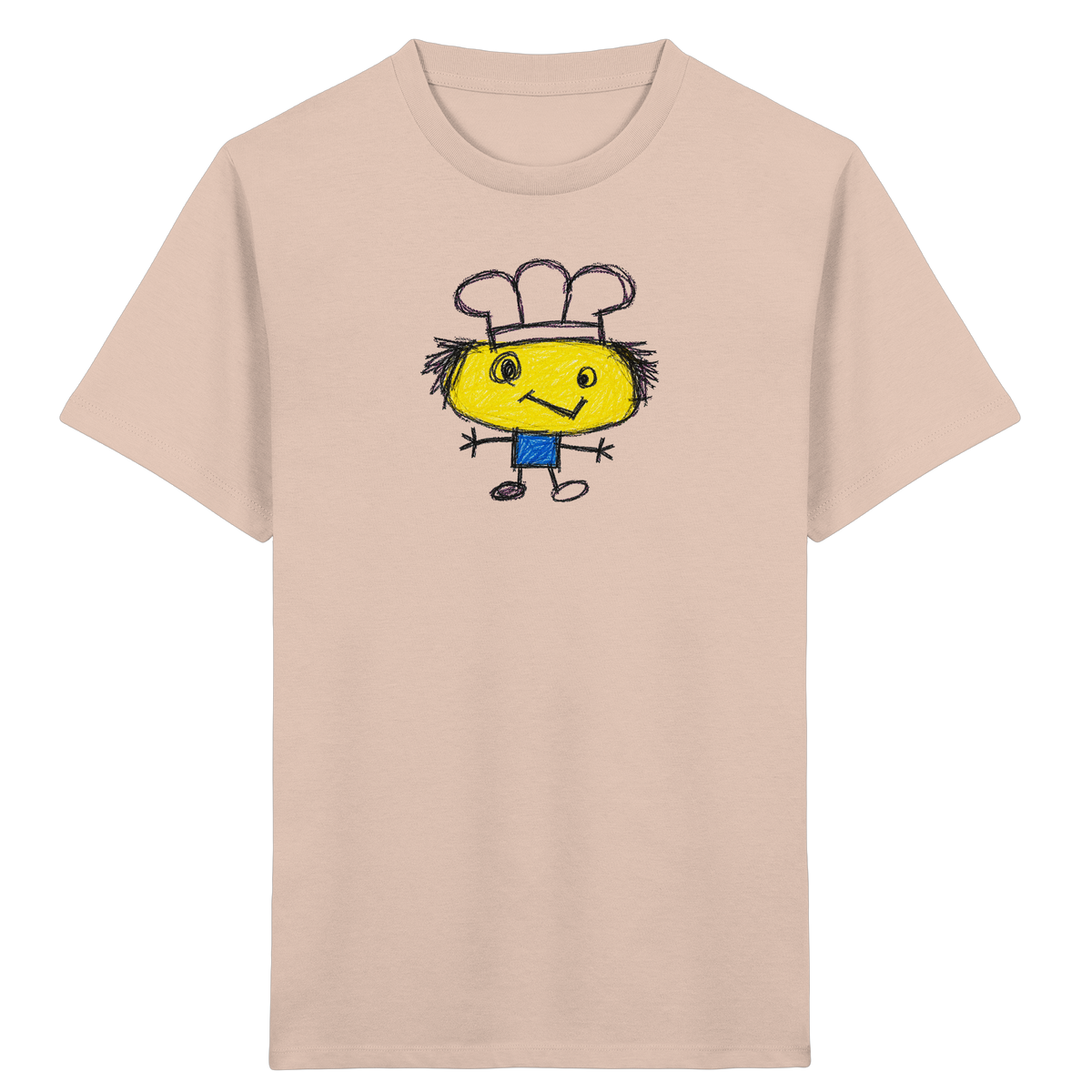 Kritzelkopf mit Kochmütze - Kinder Bio T-Shirt