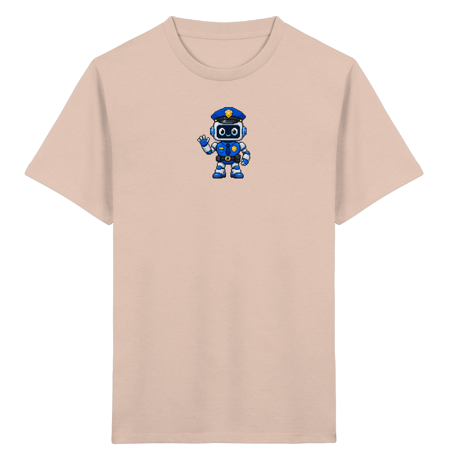 Pixel Roboter Polizei: Winkendes Kinder-T-Shirt - Kinder T-Shirt