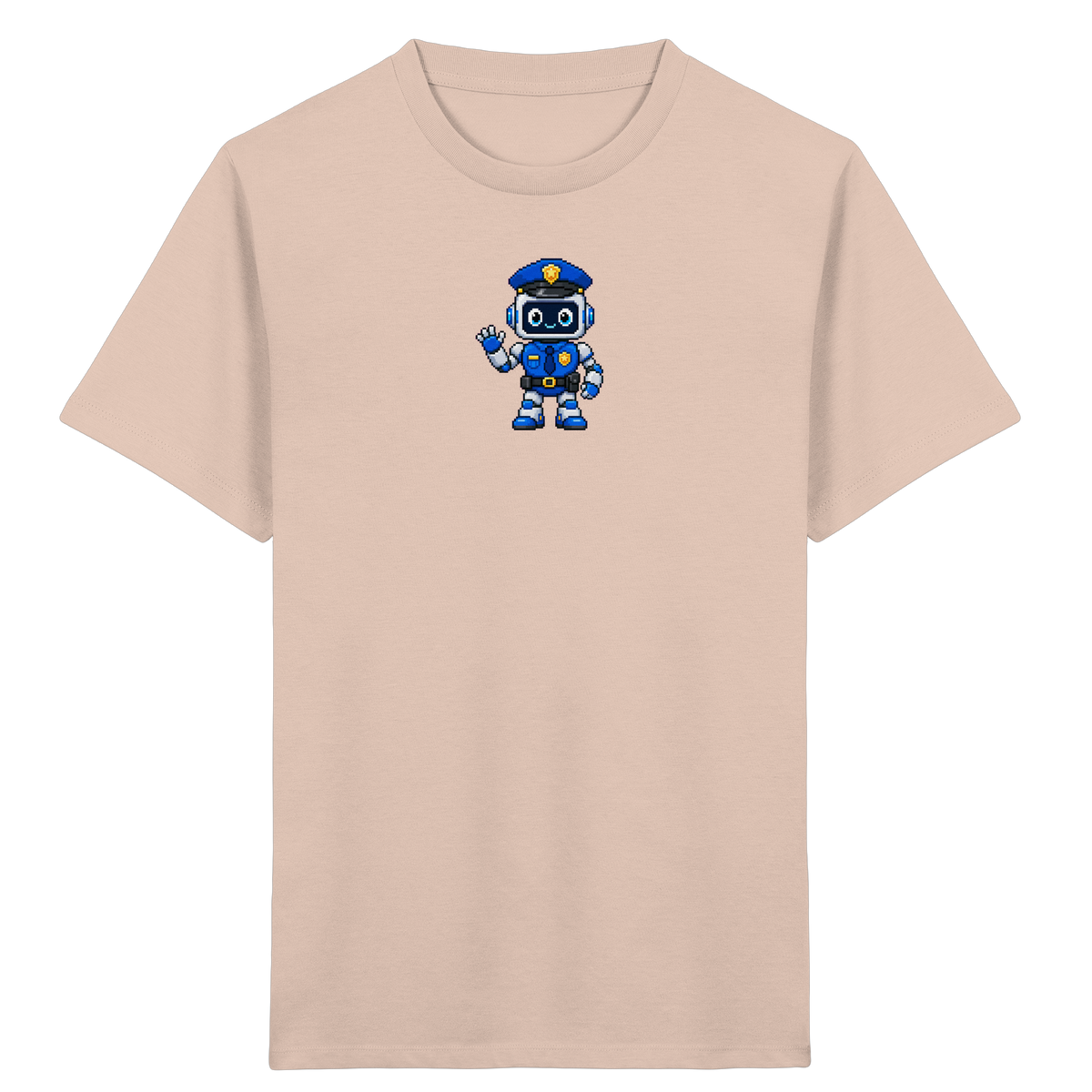 Pixel Roboter Polizei: Winkendes Kinder-T-Shirt - Kinder T-Shirt