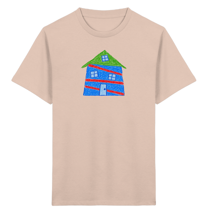 Blaues Balkenhaus Kinder T-Shirt - Kinder Bio T-Shirt