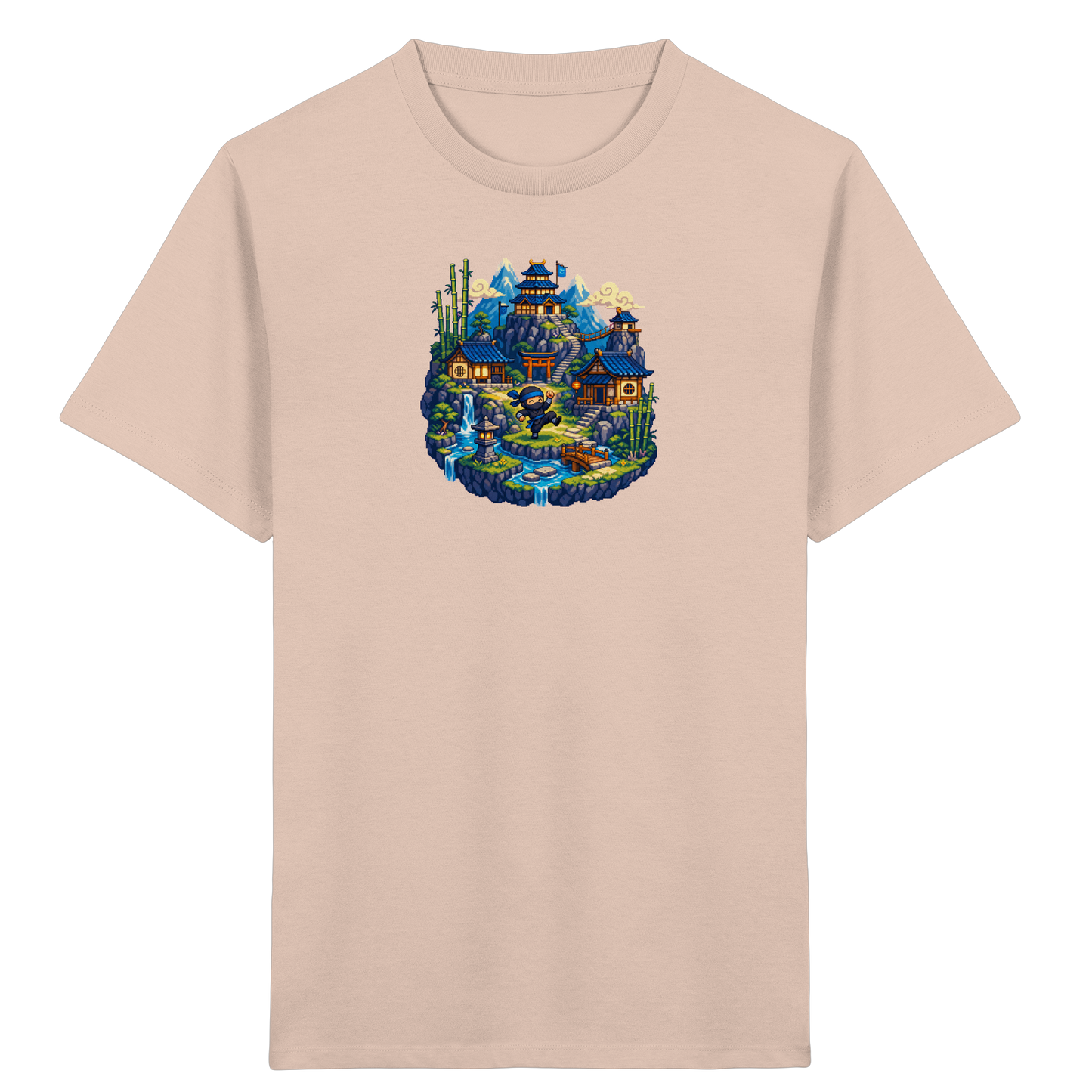Cooles Ninja Pixel Art T-Shirt - Kinder Bio T-Shirt