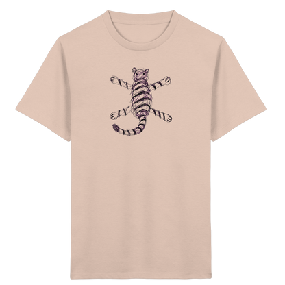 Tiger von oben gezeichnet - Kinder Bio T-Shirt