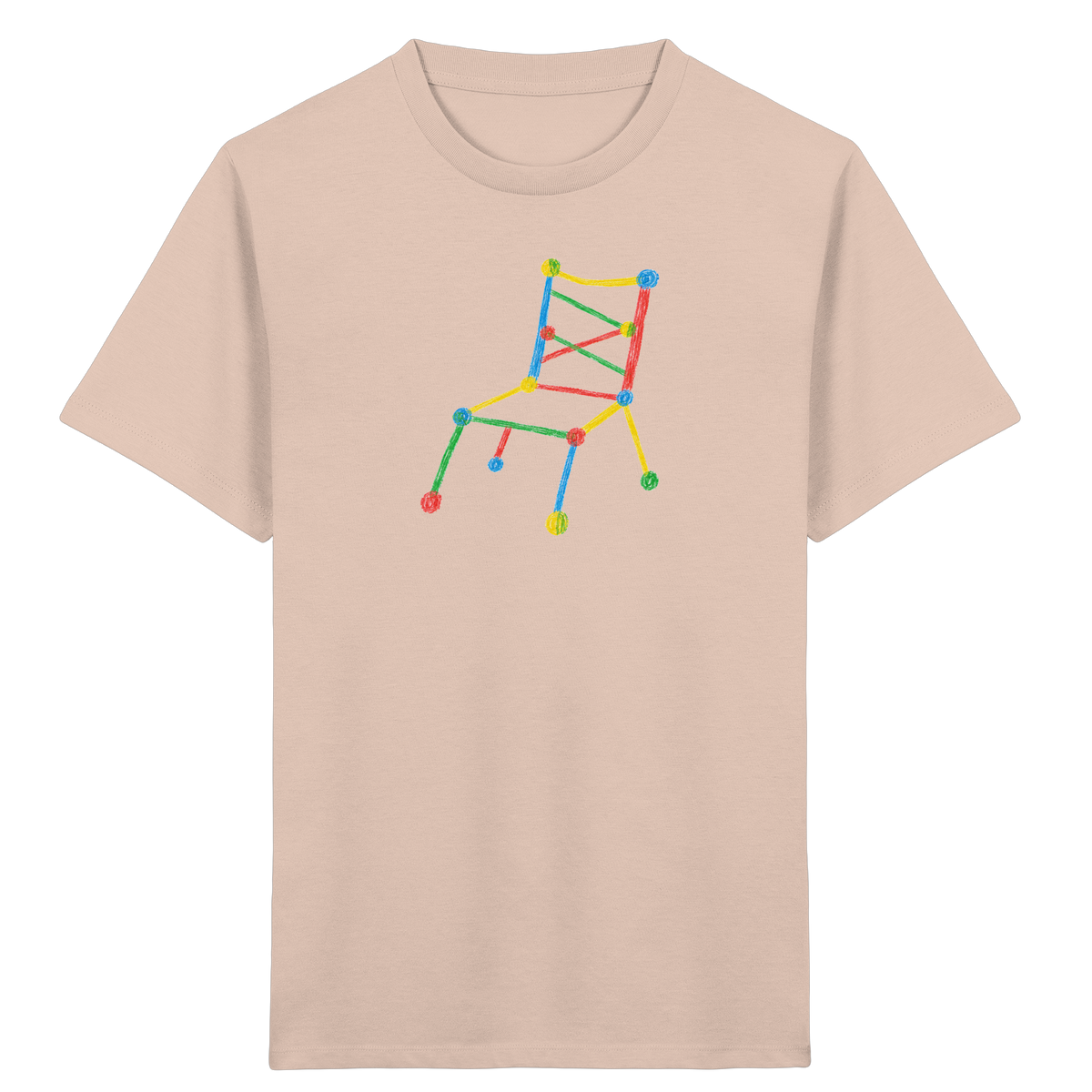 Bunter Kritzelstuhl für Kinder - Kinder Bio T-Shirt