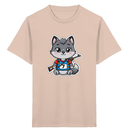 Wolf im Sporttrikot – Kinder Bio-T-Shirt