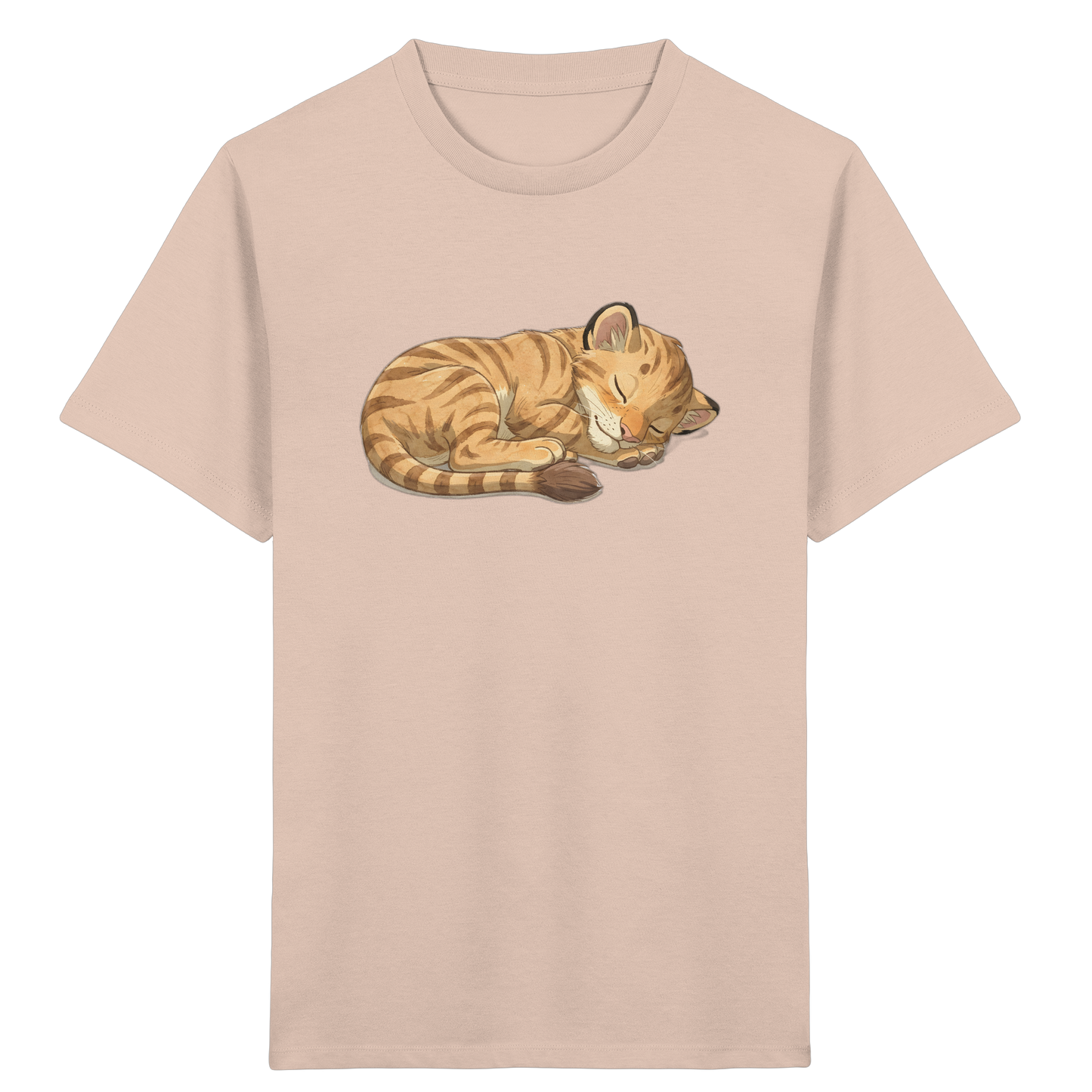 Schlafende Katze: Kuscheliges T-Shirt für Kinder - Kinder Bio T-Shirt