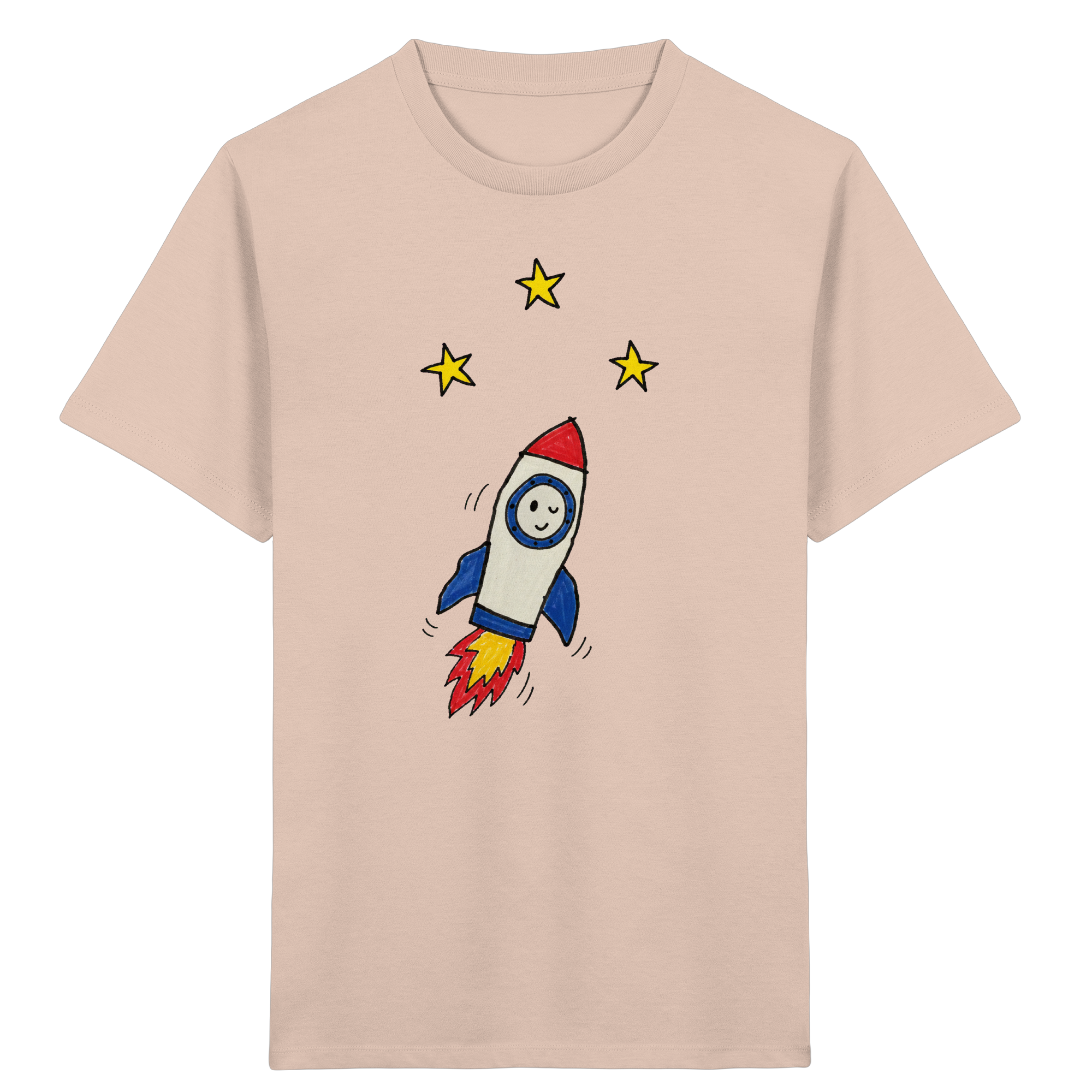 Raketen T-Shirt für Kinder mit fröhlichem Weltraum-Motiv