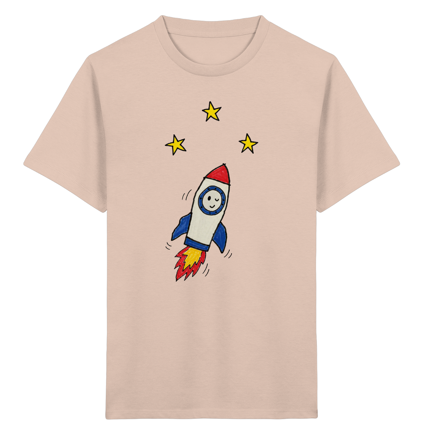 Fröhliches Raketen T-Shirt für Abenteurer - Kinder Bio T-Shirt