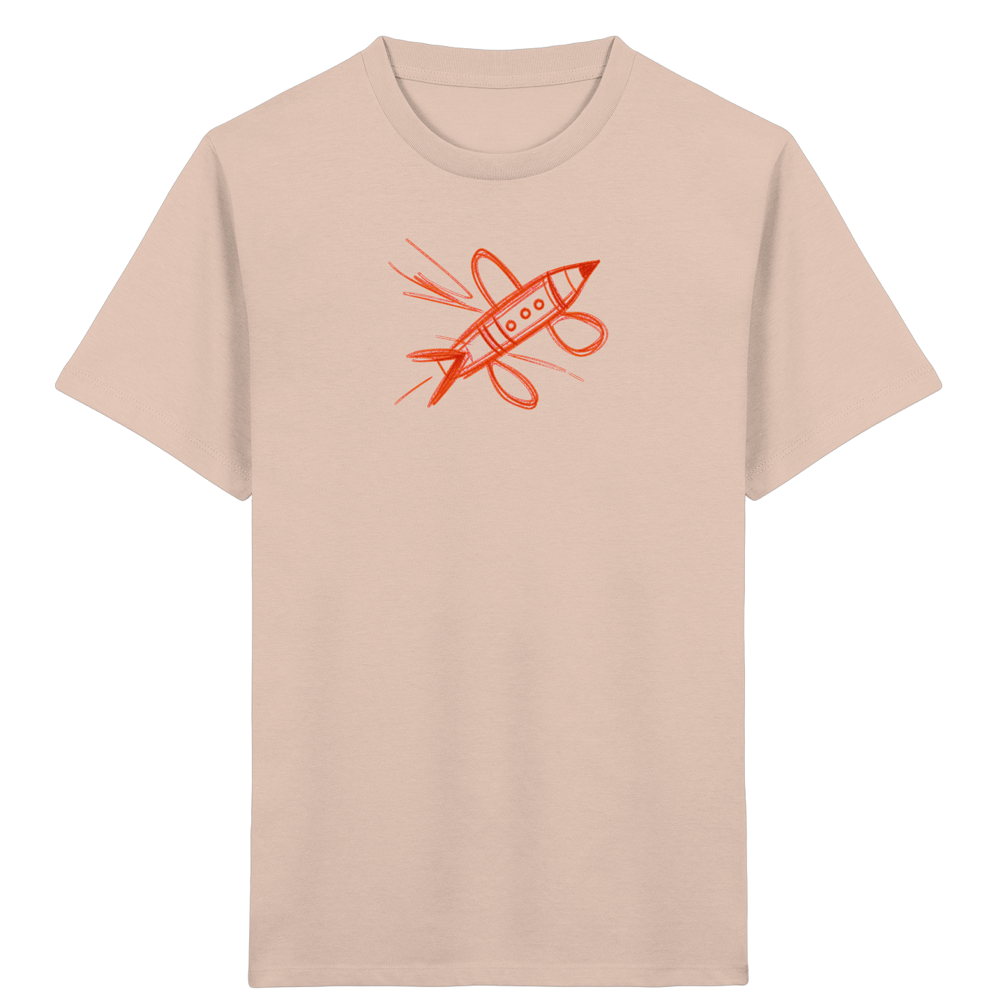 Kupferne Bleistiftrakete für Kinder - Kinder Bio T-Shirt