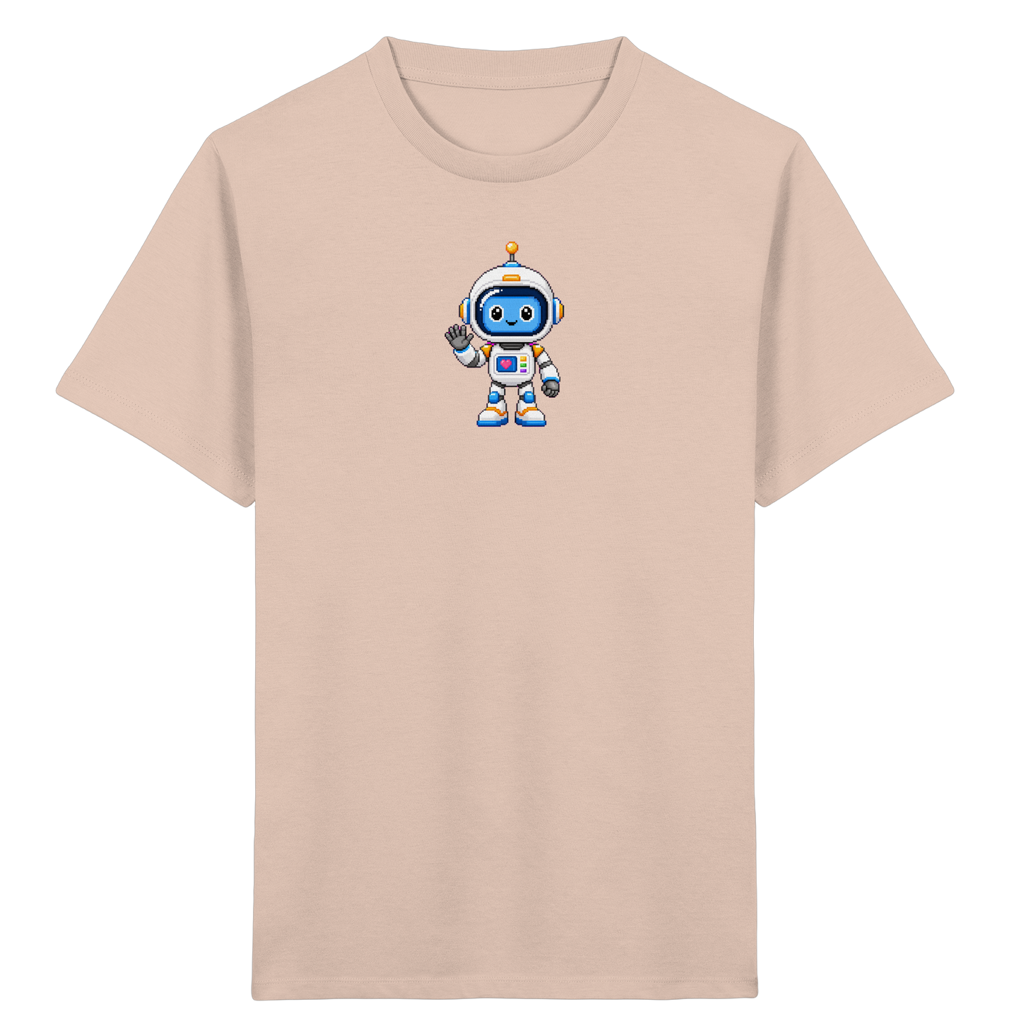 Roboter-Astronaut: Pixel-Herz-Weltraum-Shirt - Kinder T-Shirt