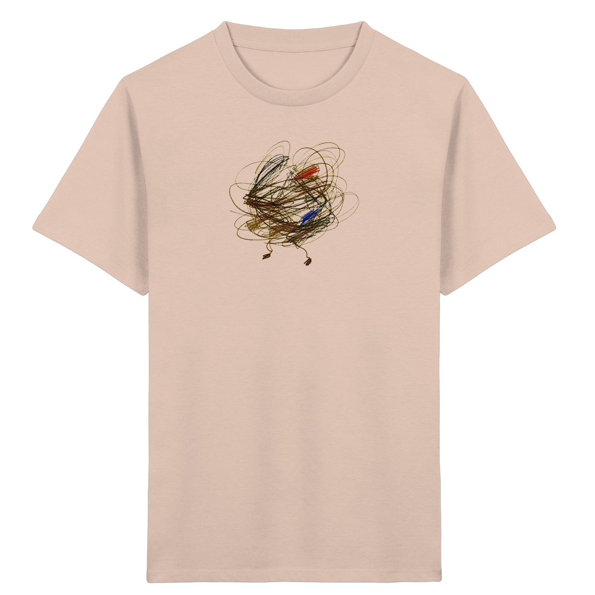 Fraiche-Peche Kinder Bio T-Shirt mit abstraktem Vogel-Motiv