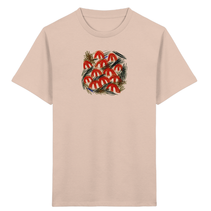 Fraiche-Peche Kinder Bio T-Shirt mit Pilz-Motiv im Kritzelstil