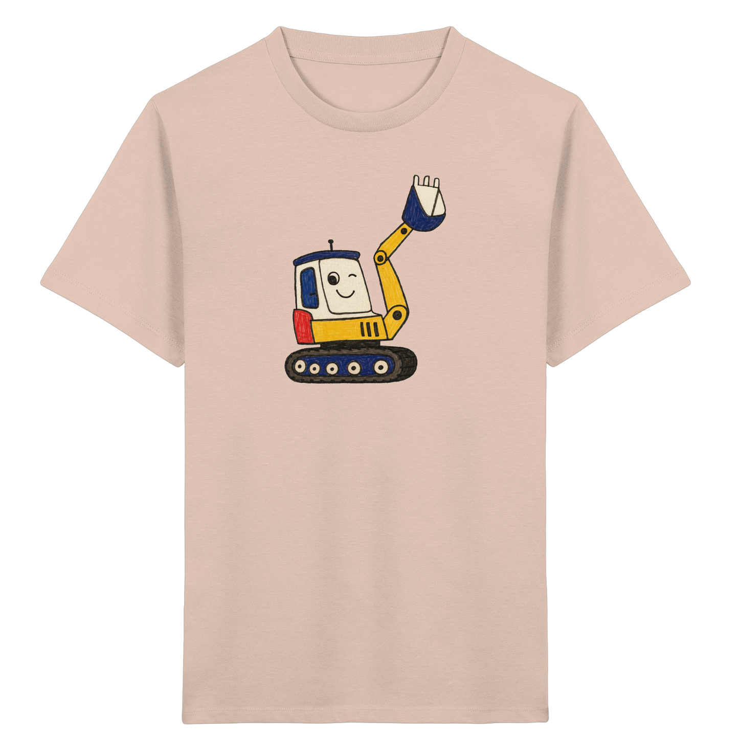 Fröhliches Bagger T-Shirt für Kinder - Kinder Bio T-Shirt