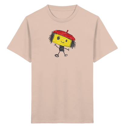 Kritzelkopf mit roter Mütze - Kinder Bio T-Shirt