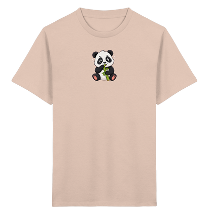 Niedlicher Panda isst Bambus T-Shirt - Kinder Bio T-Shirt