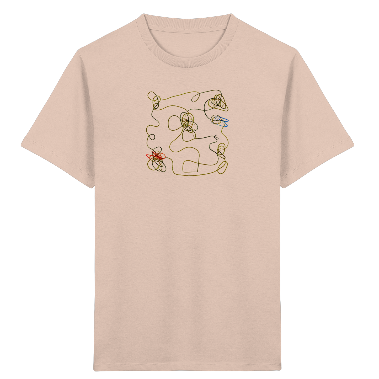 Künstlerisches T-Shirt mit abstraktem Gekritzel - Kinder Bio T-Shirt