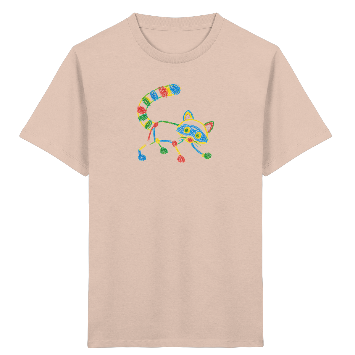 Farbpunkt Waschbär Kinder T-Shirt - Kinder Bio T-Shirt