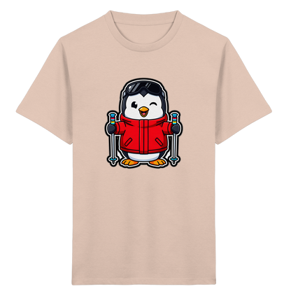 Fröhlicher Pinguin Ski Abenteuer Shirt - Kinder Bio T-Shirt