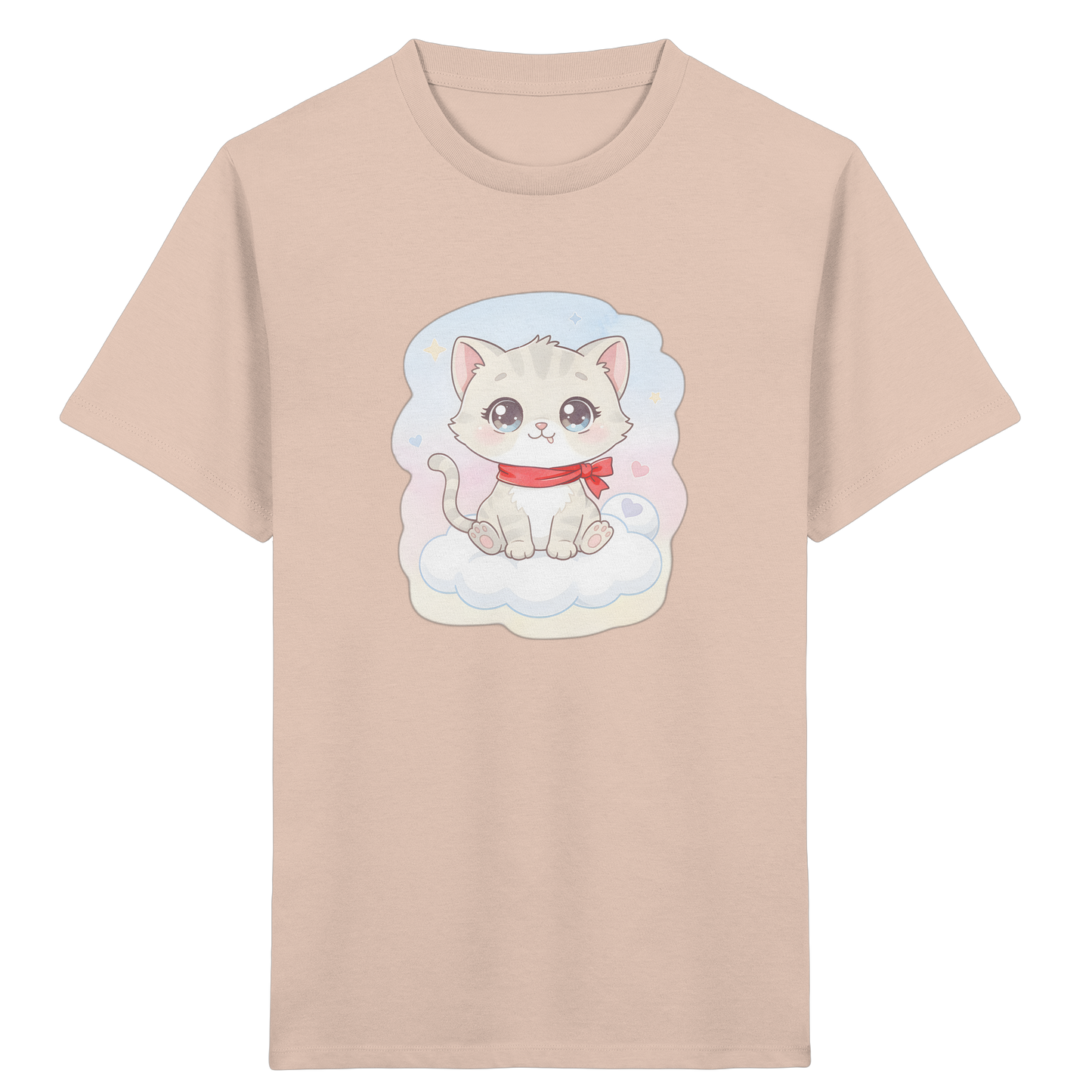 Katze auf Wolke: Süßes Mädchen T-Shirt