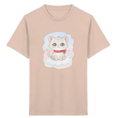 Kinder-T-Shirt mit Katze auf einer Wolke