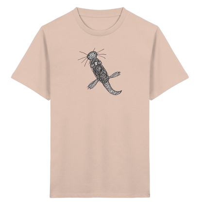 Otter von oben gezeichnet - Kinder Bio T-Shirt