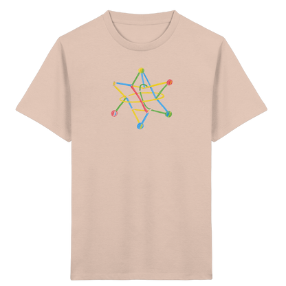 Buntes Sternobjekt Kinderzeichnung - Kinder Bio T-Shirt