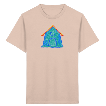 Zweifarbiger Dachbogen Haus - Kinder Bio T-Shirt