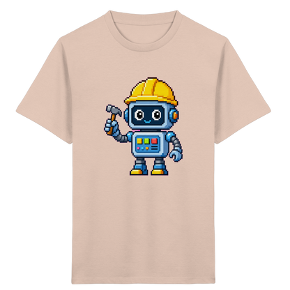 Pixel-Roboter mit Hammer: Retro Kinder-T-Shirt - Kinder T-Shirt