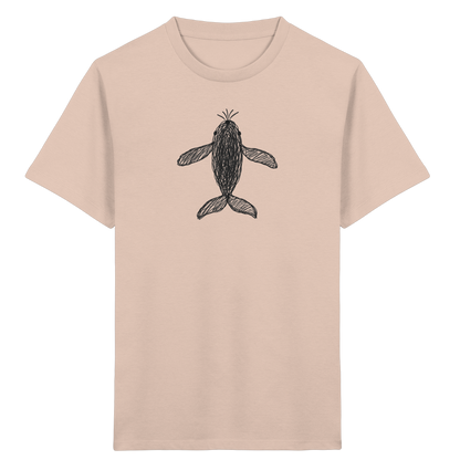 Wal von oben gezeichnet - Kinder Bio T-Shirt