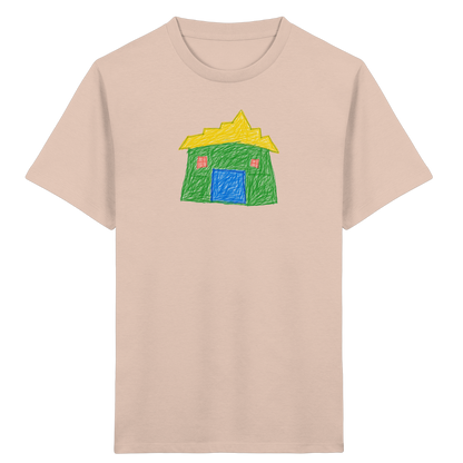Grünes Haus mit Stufendach - Kinder Bio T-Shirt