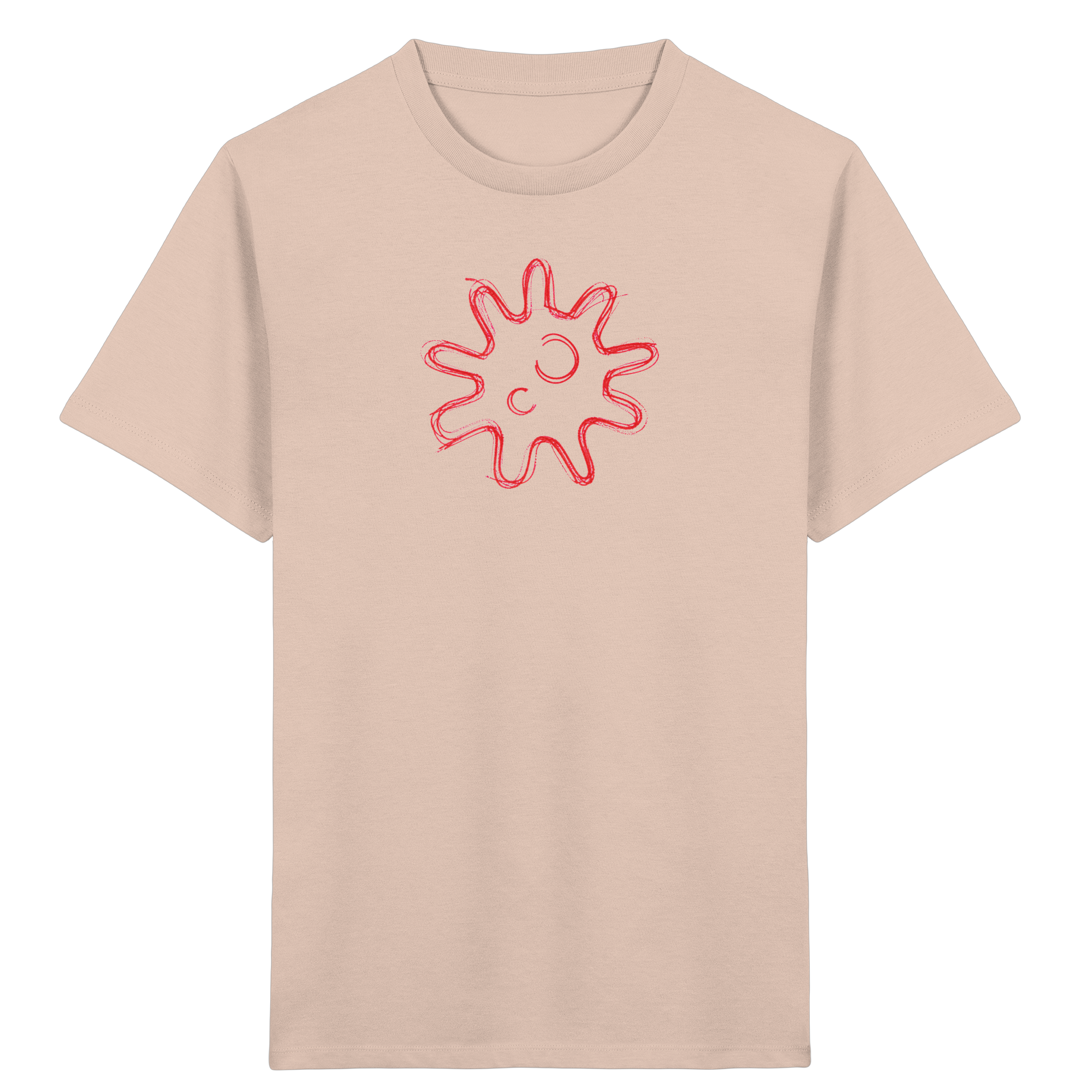 Rote Krakelsonne – Kinder Bio-T-Shirt