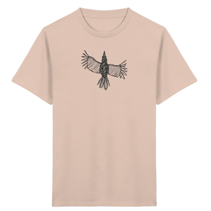 Rabe von oben gezeichnet - Kinder Bio T-Shirt