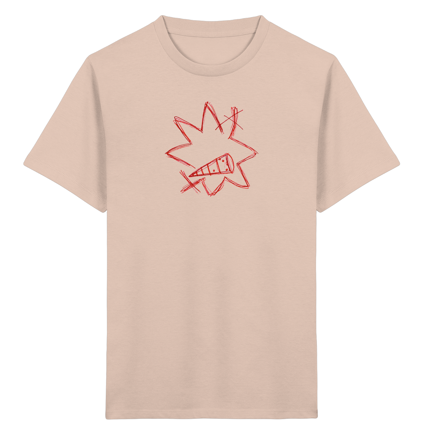 Dunkelroter Mutstern zur Einschulung - Kinder Bio T-Shirt