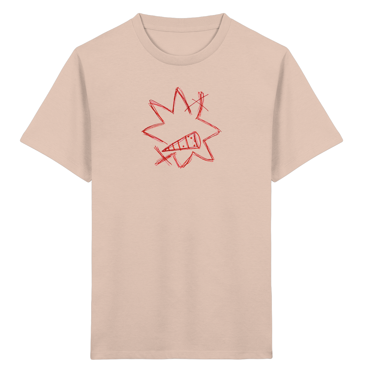 Dunkelroter Mutstern zur Einschulung - Kinder Bio T-Shirt