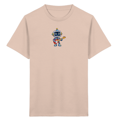 Pixel Roboter rockt E-Gitarre - Kinder T-Shirt