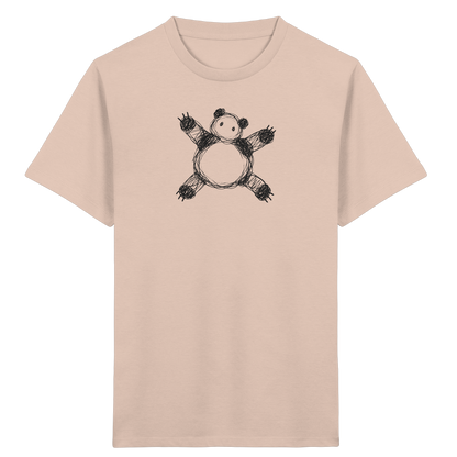 Panda von oben gezeichnet - Kinder Bio T-Shirt