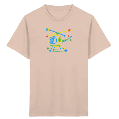 Bunter Farbpunkt Hubschrauber - Kinder Bio T-Shirt